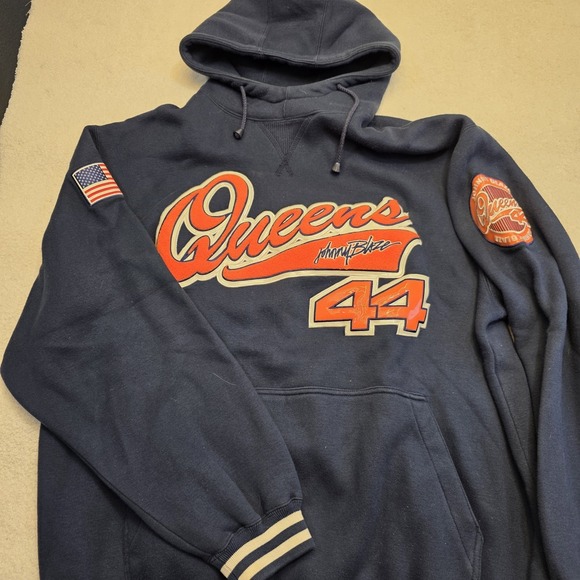 Johnny Blaze Other - Vintage Johnny Blaze Queens NY Size XL Logo Hoodie Sweatshirt Blue‎ Hip Hop
